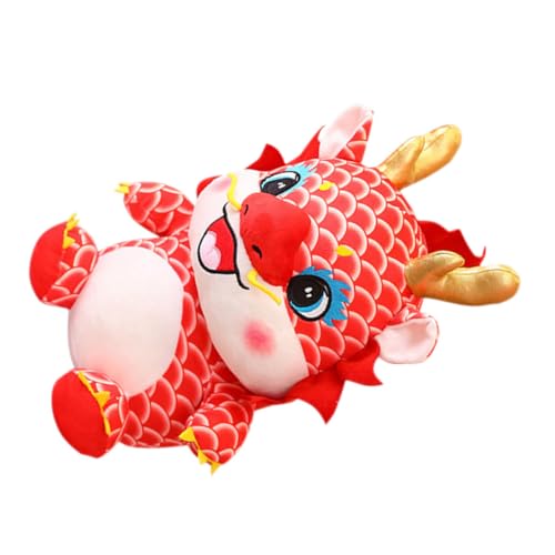 LRXIYODE chinesische neujahrsdekoration neujahrsgeschenke neujahrs новогодние украшения Plush Plüschdrache Drache gefülltes Puppenspielzeug Drachenpuppe PP Baumwolle rot von LRXIYODE