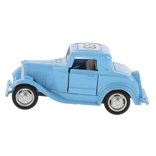 LRXIYODE klassisches Automodell klein Mini erste Sammlerautos Innere kinderspielzeug spielzeugauto Kinderauto praktisches Handwerk für den Desktop Autoskulpturen Metall Blue von LRXIYODE