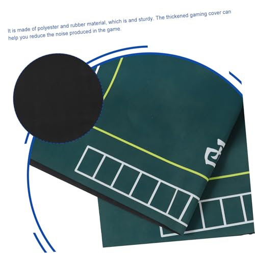LRXIYODE rutschfeste Mahjong tischmatte Grün Dicke Spielmatte mit Geräuschdämpfung Quadratische Tischabdeckung für Dominoes Brettspiele und Stäbchenspiel Geräuschreduzierende Game Cushion von LRXIYODE
