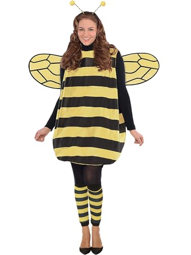 LSFYSZD Bienenkostüm-Set für Erwachsene, Damen, Halloween, Party, Cosplay, Kostüm, figurbetontes Kleid mit Kapuze und Reißverschluss mit Flügeln (Standard, L, Tunika, Stirnband, Flügel, Beinärmel) LSFYSZD Bienenkostüm-Set für Erwachsene, Damen, Halloween, Party, Cosplay, Kostüm, figurbetontes Kleid mit Kapuze und Reißverschluss mit Flügeln (Standard, L, Tunika, Stirnband, Flügel, Beinärmel) von LSFYSZD