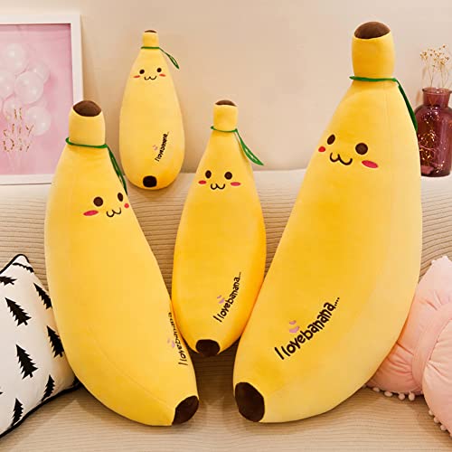 Bananen Plüschkissen, 70cm Plüschtiere Bananen Kissen Langes Kissen Gefülltes Obstplüschtier Niedlicher Banane Plüschtier Weiches Plüschpuppe Schlafkissen Plüsch Spielzeug für Kinder Erwachsene von LSGGTIM