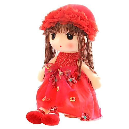 LSGGTIM Stoffpuppe Mädchen ab 1 Jahr, 40cm/45cm Weiche Kuschelpuppe Mädchen Plüschtier Kleine Mädchen Puppen mit Kleidung Plüsch Spielzeug Schöne Stoffpuppen für Kinder Mädchen Weihnachtspuppe,45cm von LSGGTIM