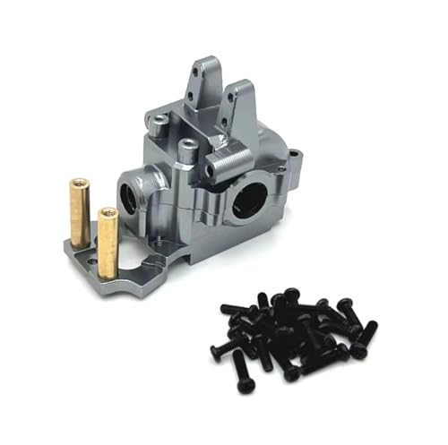 LSNUIND Für MJX 1/14 14301 14302 14303 14209 14210 RC Auto Vordere Getriebeabdeckung Aluminiumlegierung Metall Upgrade Teile RC Zubehör(Gray) von LSNUIND