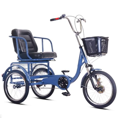 Dreirad für Senioren, Aufsitz-Rikscha-Dreirad mit Pedalen, bequemer Sitz, Vorder- und Hinterradbremsen,3-Rad-Fahrrad, Vorderradgabel mit Stoßdämpfer Dreirad für Senioren, Aufsitz-Rikscha-Dreirad mit Pedalen, bequemer Sitz, Vorder- und Hinterradbremsen,3-Rad-Fahrrad, Vorderradgabel mit Stoßdämpfer von LSQXSS
