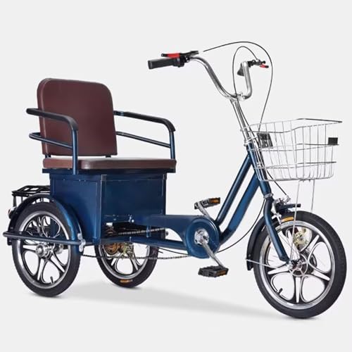 Dreirad für Senioren,Rikscha-Dreirad zum Aufsitzen mit Pedalen,verstellbarem,bequemem Sitz,Vorder- und Hinterradbremsen,3-Rad-Fahrrad,integriertes Rad Dreirad für Senioren,Rikscha-Dreirad zum Aufsitzen mit Pedalen,verstellbarem,bequemem Sitz,Vorder- und Hinterradbremsen,3-Rad-Fahrrad,integriertes Rad von LSQXSS