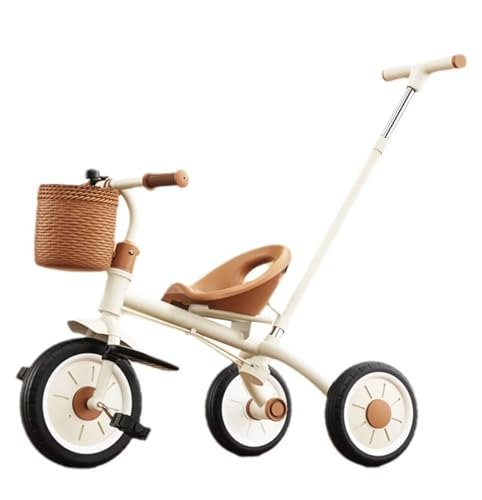Kinderdreirad für 2–5 Jahre, Kleinkind-Kinderwagen mit 120°-Lenkstange, Kinderdreirad, 3-Rad-Fahrrad für Jungen und Mädchen, Eva-Räder, Verstellbarer Sitz von LSQXSS