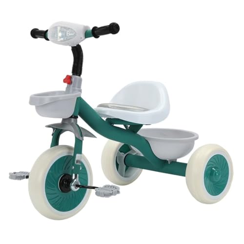 Kleinkind-Dreirad für 3–5 Jahre,Dreiräder zum Aufsitzen mit Flexibler Lenkstange,Tret-Dreiräder mit Einer maximalen Belastung von 50kg,Laufrad-Roller,Eva-Schaumrad,verstellbare Sitze vorne und hinten von LSQXSS