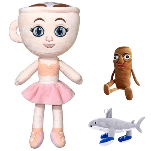 LSYCSYLY Ballerina Cappuccino Kuscheltier,Kapuziner Ballerina Plüsch,Tralalero Tralala Plüsch,tralalero tralala Kuscheltier,Italian Brainrot Plüschtier, Plüschtiere Kinder und Erwachsene (C) von LSYCSYLY