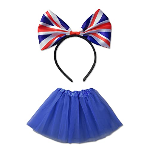 LSYYSL 1 Packung englisches Schleifen-Stirnband mit 1 Tüll-Ballett-Tutu, englischer Tiara, flauschigem Prinzessinnen-Feenkleid, Tanzshow, Mesh-Kostümparty, für Halloween, Geburtstagsfeier LSYYSL 1 Packung englisches Schleifen-Stirnband mit 1 Tüll-Ballett-Tutu, englischer Tiara, flauschigem Prinzessinnen-Feenkleid, Tanzshow, Mesh-Kostümparty, für Halloween, Geburtstagsfeier von LSYYSL