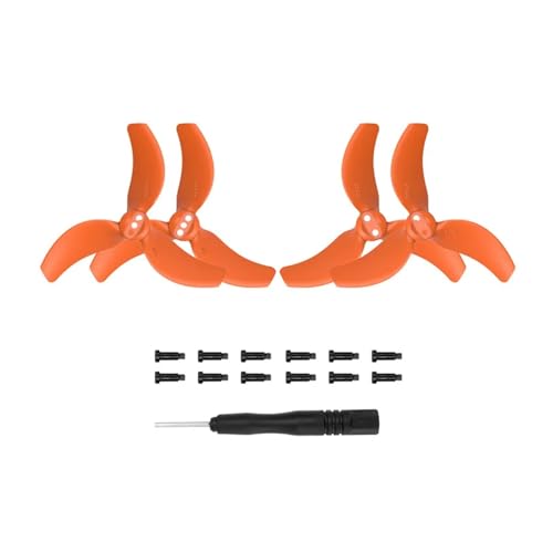 LSZBYHOK 2 Paar Propeller for D-JI Avata 2 Drohne, Bunte 3032S-Blätter, leistungsstarke Ersatz-Ersatzteile, Avata2 Drohnen-Zubehör(Orange) von LSZBYHOK