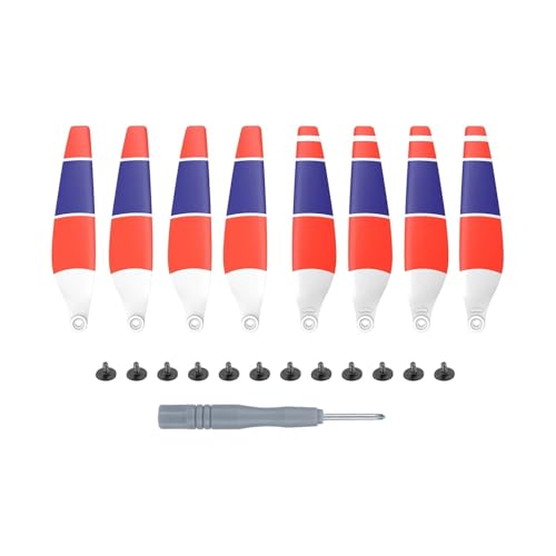 LSZBYHOK 8 Stück Ersatz-Drohnenpropellerblätter for D-JI Mini 3 Pro Wing Fans Ersatzteile(Tricolor Paddle) von LSZBYHOK