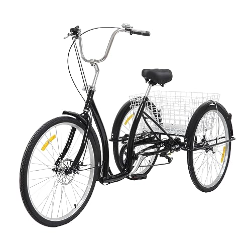 26 Zoll Dreirad Für Erwachsene 6 Gang 3 Räder SeniorenFahrrad Tricycle mit Korb 26 Zoll Dreirad Für Erwachsene 6 Gang 3 Räder SeniorenFahrrad Tricycle mit Korb von LSskm
