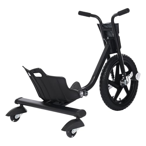 für Kinder, Pedal Go Kart Schwarz Drift Dreirad Pedal Drift Trike Drift Kart von LSskm