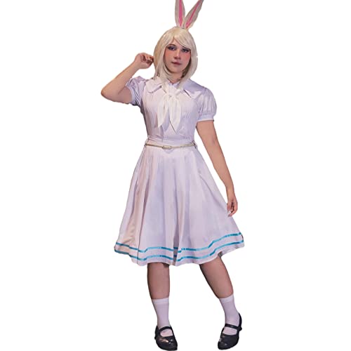 Haru Beastars Cosplay Outfits Haru Kleid Anime Beastars Kostüm Frauen Schuluniform Kaninchen Mädchen Kleid, Weiss/opulenter Garten, XX-Large von LTAKK