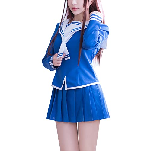 LTAKK Kawaii Sailor Kleid Anime Japanische Schulmädchen Uniform Tohru Honda Cosplay Dienstmädchen Outfit, Tohru Honda Blue, Medium LTAKK Kawaii Sailor Kleid Anime Japanische Schulmädchen Uniform Tohru Honda Cosplay Dienstmädchen Outfit, Tohru Honda Blue, Medium von LTAKK