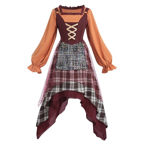 LTAKK Mary Sanderson Kostüm Hocus Pocus Sisters Hexenkostüme für Damen Halloween Kleider Klein von LTAKK