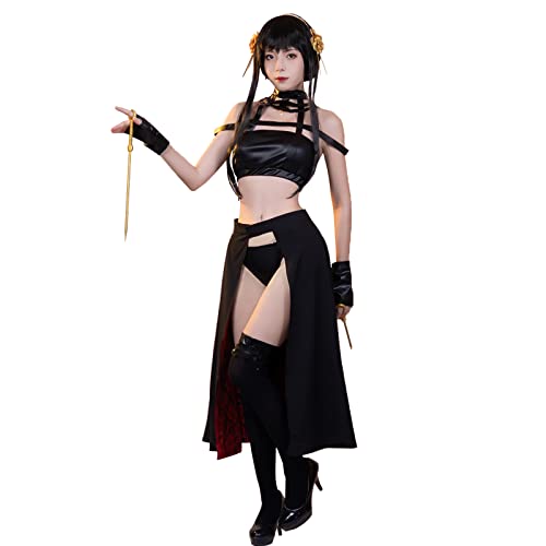 LTAKK Yor Forger Cosplay Kostüm für Spy X Familie Frauen Anime Cosplay Outfit Halloween, M/L LTAKK Yor Forger Cosplay Kostüm für Spy X Familie Frauen Anime Cosplay Outfit Halloween, M/L von LTAKK
