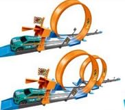 LTFIOON Autorennbahn für Kinder, Auto Spielzeug mit 4 Looping Tracks und 2 Spielzeugauto, Looping Twister Set, Bahn Track Builder, Autorennbahn Bauset für Kinder ab 3 4 5 6 7 8 Jahre (A) von LTFIOON