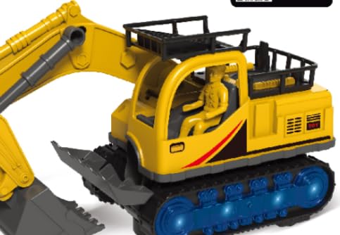 LTFIOON Bagger Spielzeug, Automatisches Bagger-Spielzeug mit automatischer Ballwurf-Funktion, mit Licht Musik Realistischem Arm Bewegung für Kinder 3 4 5 6 7 8 Jahre Geschenk von LTFIOON