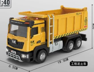 LTFIOON Baustellen Fahrzeuge Spielzeug Set, 1:40 Baufahrzeuge Spielzeug Auto, Metall Baufahrzeuge, Spielzeug Fahrzeuge, LKW Auto Kinderspielzeug Kinder für 3 4 5 6 7 Jahre von LTFIOON