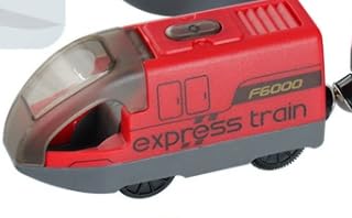 LTFIOON Eisenbahn Kinder Elektrisch, Elektrisches Zugspielzeug für Holzschienen, Zug Spielzeug, Holzeisenbahn Elektrische Lok für Kinder 3 4 5 6+ Jahre, Kompatibel mit Thomas,Brio,Chuggington (A) von LTFIOON