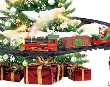 LTFIOON Weihnachtsbaum Zug, Klassisches Weihnachtszug-Set für Kinder mit Warmweiß LED-Lichterkette, Spray und Sound, Weihnachtszug Elektrisch um den Baum, Schwebender Weihnachtszug für Kinder 3+ LTFIOON Weihnachtsbaum Zug, Klassisches Weihnachtszug-Set für Kinder mit Warmweiß LED-Lichterkette, Spray und Sound, Weihnachtszug Elektrisch um den Baum, Schwebender Weihnachtszug für Kinder 3+ von LTFIOON