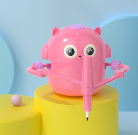 LTFIOON Zeichenroboter Kinder, Roboter Zeichnen für Kinder mit 100 Karten, Drawing Robot Painting Robot, Interaktives Lernspielzeug Magic Drawing Roboter für Jungen Mädchen (A) von LTFIOON