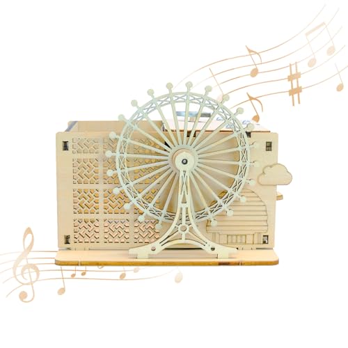 3D Holzpuzzle Erwachsene,Holzspieluhr mit Stifthalter - Riesenrad Autobiographisch,Erwachsene Laserschnitt Modell Bausatz,Magic Holz Weihnachts- und Geburtstagsgeschenk 3D Holzpuzzle Erwachsene,Holzspieluhr mit Stifthalter - Riesenrad Autobiographisch,Erwachsene Laserschnitt Modell Bausatz,Magic Holz Weihnachts- und Geburtstagsgeschenk von LTHERMELK