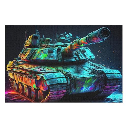 1000 Teile Puzzle Für Jugendliche,Panzer Puzzles,Erwachsenenpuzzle,Holzpuzzles,Dekompressionsspiel,Spielzeugpuzzles （75×50cm） von LTTTT