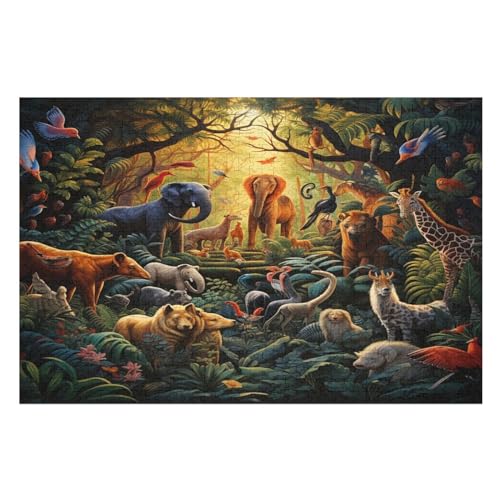 1000 Teile Puzzle Für Jungen Und Mädchen, Standard-Puzzles Jungle Tiers, Familienspiele, （75×50cm） von LTTTT