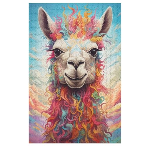 1000-teiliges Puzzle Für Erwachsene, Alpaka Holzpuzzle, Gehirn-Herausforderung,Puzzles Spielzeugspiel 78×53cm 1000-teiliges Puzzle Für Erwachsene, Alpaka Holzpuzzle, Gehirn-Herausforderung,Puzzles Spielzeugspiel 78×53cm von LTTTT