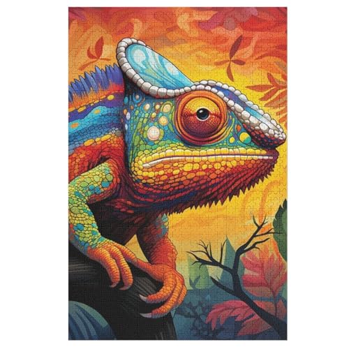 1000-teiliges Puzzle Für Erwachsene, Chamäleon Holzpuzzle, Gehirn-Herausforderung,Puzzles Spielzeugspiel 78×53cm 1000-teiliges Puzzle Für Erwachsene, Chamäleon Holzpuzzle, Gehirn-Herausforderung,Puzzles Spielzeugspiel 78×53cm von LTTTT