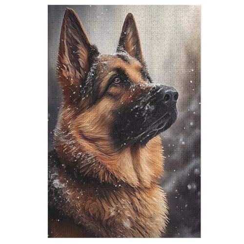 1000-teiliges Puzzle Für Erwachsene, Deutscher Schäferhund Holzpuzzle, Gehirn-Herausforderung,Puzzles Spielzeugspiel 78×53cm 1000-teiliges Puzzle Für Erwachsene, Deutscher Schäferhund Holzpuzzle, Gehirn-Herausforderung,Puzzles Spielzeugspiel 78×53cm von LTTTT
