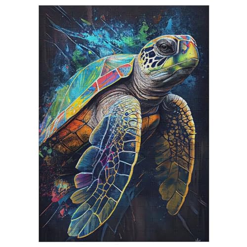 300 Teile Puzzle Für Jugendliche,Schildkröte Puzzles,Erwachsenenpuzzle,Holzpuzzles,Dekompressionsspiel,Spielzeugpuzzles 42×30cm von LTTTT