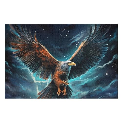 Adler 1000 Teile Puzzles Für Erwachsene, Impossible Puzzle, GesKükenlichkeitsspiel Für Die Ganze Familie, Kinder Holzpuzzle （75×50cm） von LTTTT