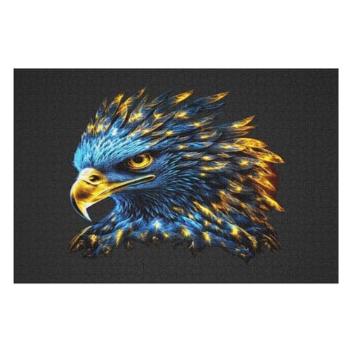 Adler Puzzles 1000 Teile Erwachsener Kniffel Spaß Für Die Ganze Familie, Holzpuzzle Kinder Erwachsene, Impossible Puzzle Schwer （75×50cm） von LTTTT