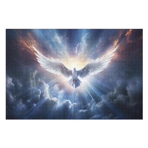 Adler-Puzzlespiel Aus Holz, 1000 Puzzleteile, Puzzle Für Teenager Und Erwachsene, Kreatives Spielzeug, Puzzles, （75×50cm） von LTTTT