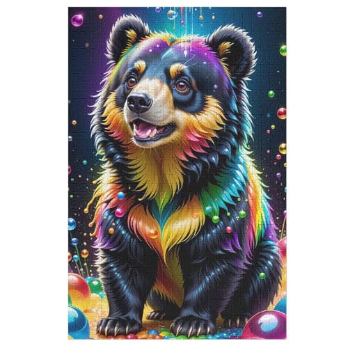 Bär Puzzles 1000 Teile Erwachsener Kniffel Spaß Für Die Ganze Familie, Holzpuzzle Kinder Erwachsene, Impossible Puzzle Schwer 78×53cm Bär Puzzles 1000 Teile Erwachsener Kniffel Spaß Für Die Ganze Familie, Holzpuzzle Kinder Erwachsene, Impossible Puzzle Schwer 78×53cm von LTTTT