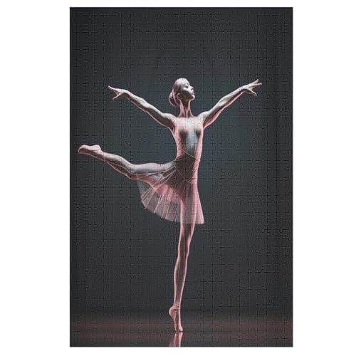 Ballett 1000 Teile Puzzle Für Erwachsene, Herausforderung Puzzles - Verringerter Druck Schwieriges Holzpuzzle Für Kinder 12+ 78×53cm von LTTTT