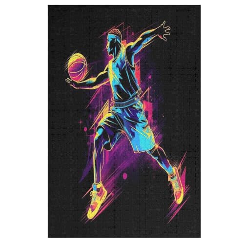 Basketball 1000 Teile Puzzles Für Erwachsene, Impossible Puzzle, Geschicklichkeitsspiel Für Die Ganze Familie, Kinder Holzpuzzle 78×53cm Basketball 1000 Teile Puzzles Für Erwachsene, Impossible Puzzle, Geschicklichkeitsspiel Für Die Ganze Familie, Kinder Holzpuzzle 78×53cm von LTTTT