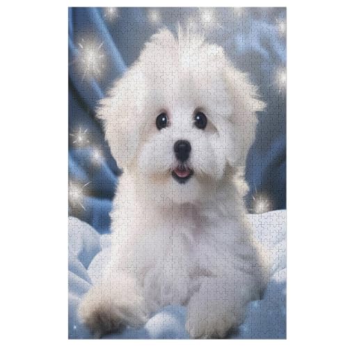 Bichon Frisé Puzzles 1000 Teile Erwachsener Kniffel Spaß Für Die Ganze Familie, Holzpuzzle Kinder Erwachsene, Impossible Puzzle Schwer 78×53cm Bichon Frisé Puzzles 1000 Teile Erwachsener Kniffel Spaß Für Die Ganze Familie, Holzpuzzle Kinder Erwachsene, Impossible Puzzle Schwer 78×53cm von LTTTT