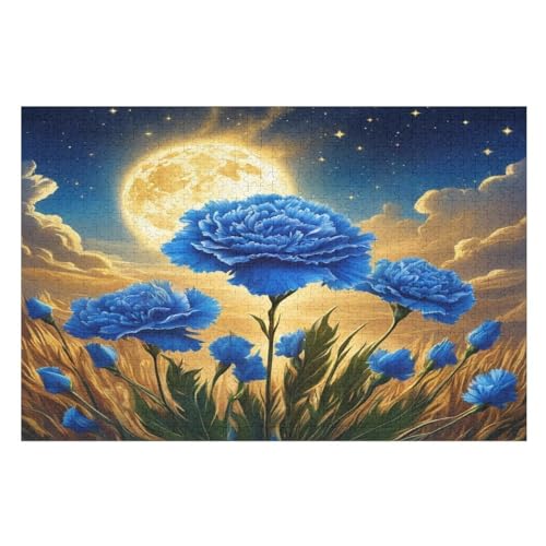 Blume Puzzle Für Erwachsene 1000 Teile Premium Recyceltes Brett Zum Lernen, Lernspielzeug, Familienspiele Kinder Holzpuzzle （75×50cm） von LTTTT