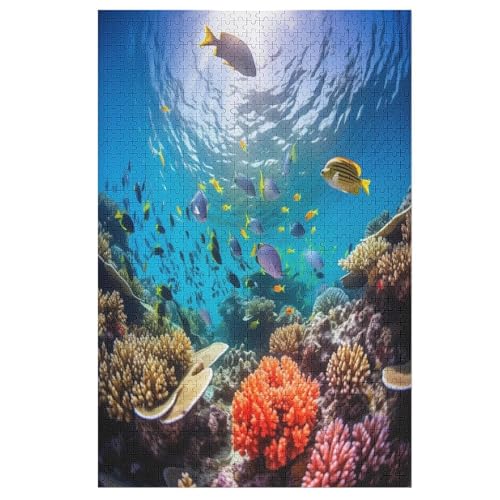Bunt Fisch Puzzle Für Erwachsene,1000-teiliges Puzzles, Für Kinder,Holzpuzzle,Lernspielzeug, 78×53cm Bunt Fisch Puzzle Für Erwachsene,1000-teiliges Puzzles, Für Kinder,Holzpuzzle,Lernspielzeug, 78×53cm von LTTTT