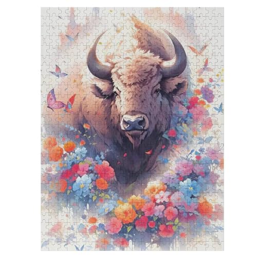 Bunter Bison 500 Teile Puzzles, Wood Craft, Hochwertiges Modernes Puzzle, DIY, Für Erwachsene Und Kinder Ab 12 Jahren, 55×41cm Bunter Bison 500 Teile Puzzles, Wood Craft, Hochwertiges Modernes Puzzle, DIY, Für Erwachsene Und Kinder Ab 12 Jahren, 55×41cm von LTTTT