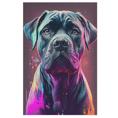 Cane Corso Bunt Puzzles Für Erwachsene, 1000-teiliges Holzpuzzle, Geeignet Für Kinder Ab 12 Jahren, Die Pädagogische Puzzle Lernen 78×53cm Cane Corso Bunt Puzzles Für Erwachsene, 1000-teiliges Holzpuzzle, Geeignet Für Kinder Ab 12 Jahren, Die Pädagogische Puzzle Lernen 78×53cm von LTTTT