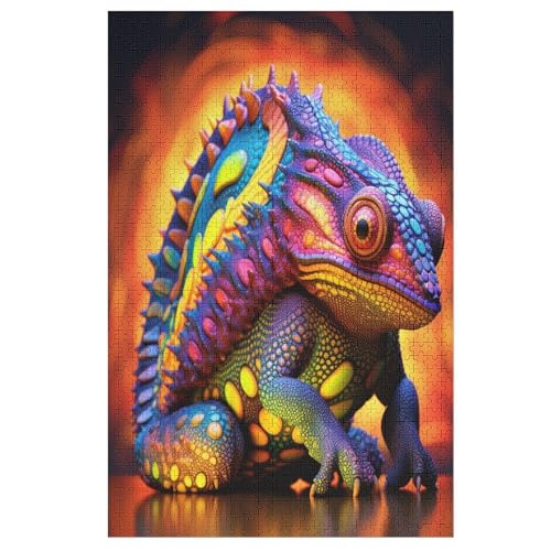 Chamäleon 1000 Teile Holzpuzzle,einzigartiges Puzzle, Geschenk Für Erwachsene,Familienspiel,Herausforderungsaktivität,78×53cm Chamäleon 1000 Teile Holzpuzzle,einzigartiges Puzzle, Geschenk Für Erwachsene,Familienspiel,Herausforderungsaktivität,78×53cm von LTTTT