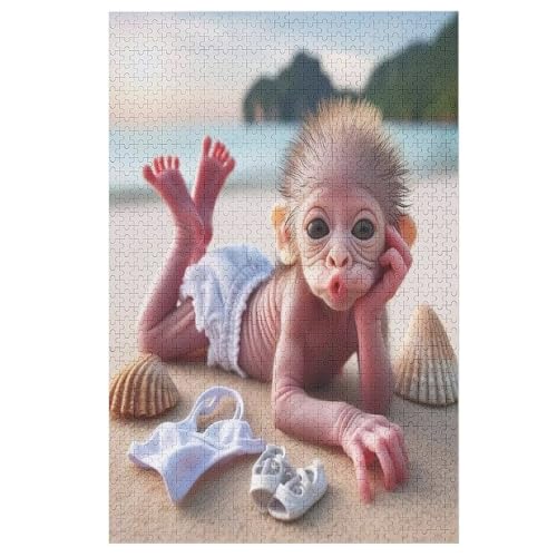 Cute AFFE Puzzle 1000 Teile, Holzpuzzle Herausforderndes Geschicklichkeitsspiel Für Die Ganze Familie, Kinder Erwachsenenpuzzle Ab 12 Jahren 78×53cm Cute AFFE Puzzle 1000 Teile, Holzpuzzle Herausforderndes Geschicklichkeitsspiel Für Die Ganze Familie, Kinder Erwachsenenpuzzle Ab 12 Jahren 78×53cm von LTTTT