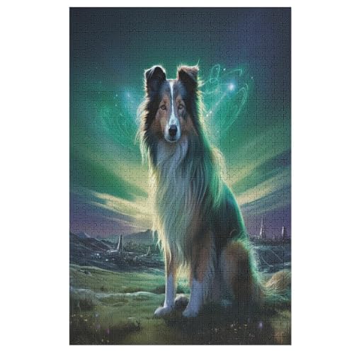 Cute Hund 1000 Teile Puzzles Für Erwachsene, Impossible Puzzle, Geschicklichkeitsspiel Für Die Ganze Familie, Kinder Holzpuzzle 78×53cm von LTTTT