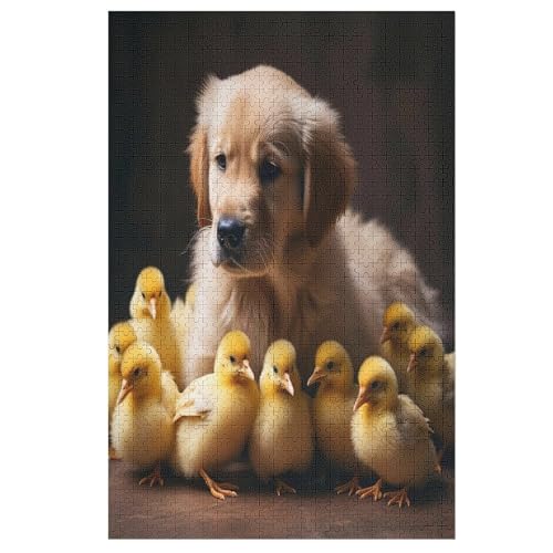 Cute Hund Holzpuzzle 1000 Teile, Knobelspiele Für Erwachsene, Teenager, Puzzles Unmögliche - Kinder Puzzle Zimmer Deko 78×53cm Cute Hund Holzpuzzle 1000 Teile, Knobelspiele Für Erwachsene, Teenager, Puzzles Unmögliche - Kinder Puzzle Zimmer Deko 78×53cm von LTTTT