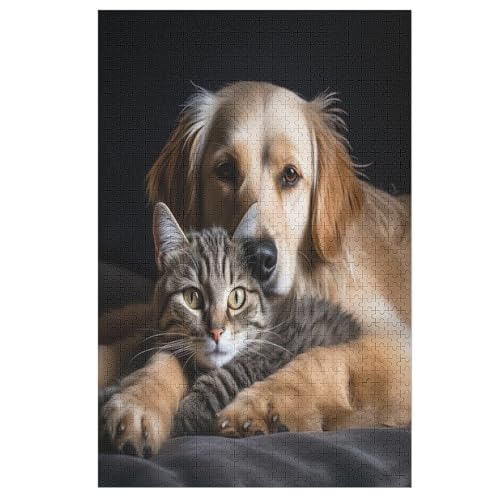 Cute Hund Holzpuzzle - 1000 Teiliges Jigsaw Knobelspiel - Puzzle Für Erwachsene & Kinder - Outdoor & Reisespielzeug 78×53cm Cute Hund Holzpuzzle - 1000 Teiliges Jigsaw Knobelspiel - Puzzle Für Erwachsene & Kinder - Outdoor & Reisespielzeug 78×53cm von LTTTT